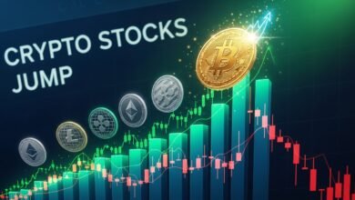 Crypto Stocks Jump Bitcoin