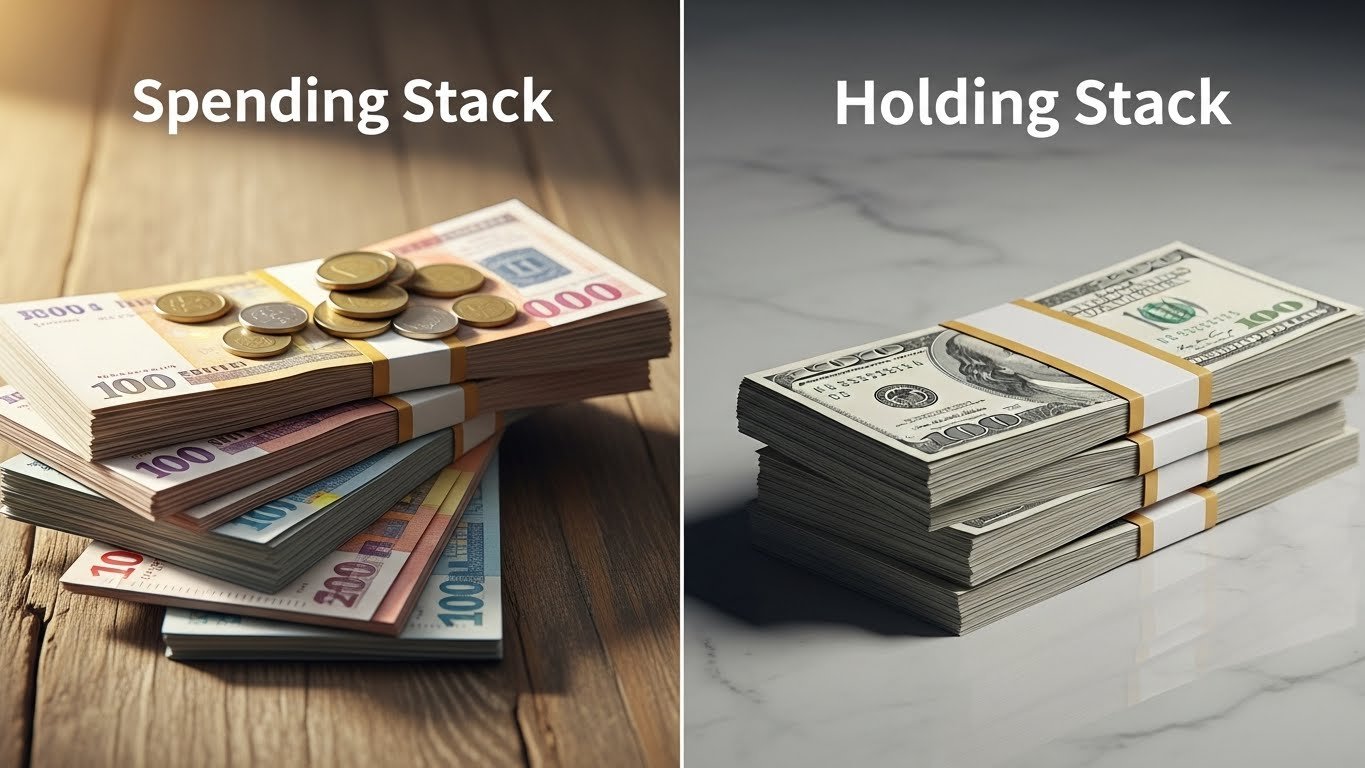 Separate your spending stack from your holding stack