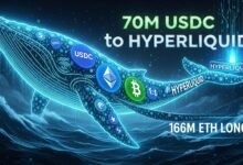 70M USDC to Hyperliquid Whale’s $166M ETH Long