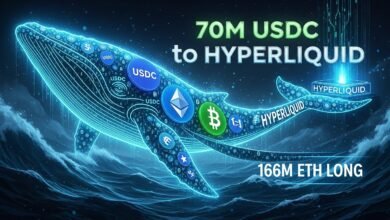 70M USDC to Hyperliquid Whale’s $166M ETH Long