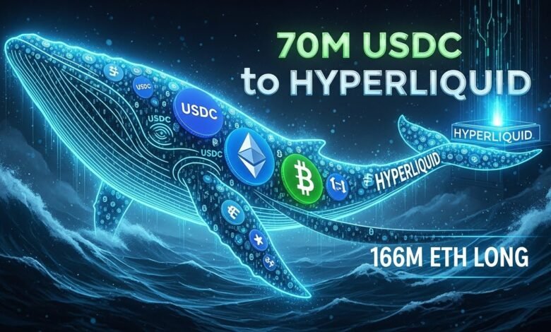 70M USDC to Hyperliquid Whale’s $166M ETH Long