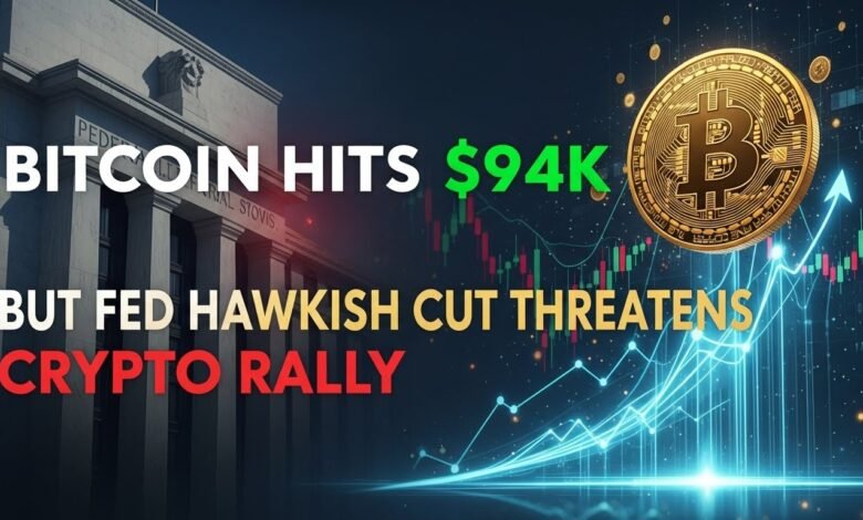 Bitcoin Hits $94K But Fed Hawkish Cut Threatens Crypto Rally