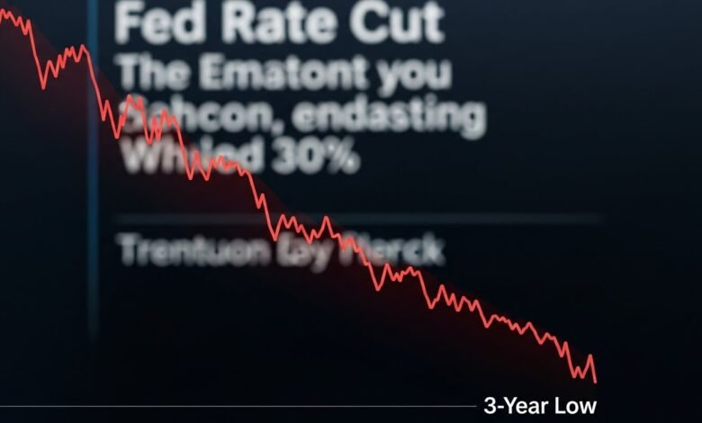 Fed Rate Cut Crypto Market Third Consecutive Drop Sets 3-Year Low