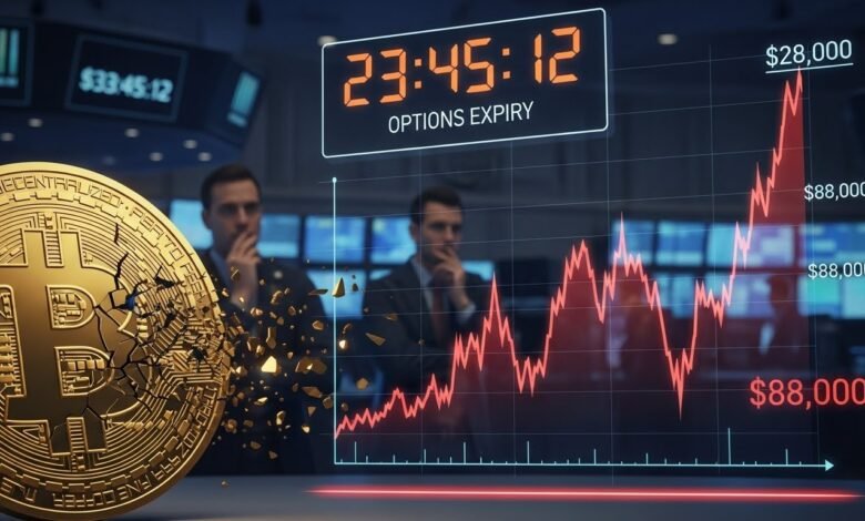 Bitcoin Price Drops Below $88K Ahead of $28.5B Options Expiry