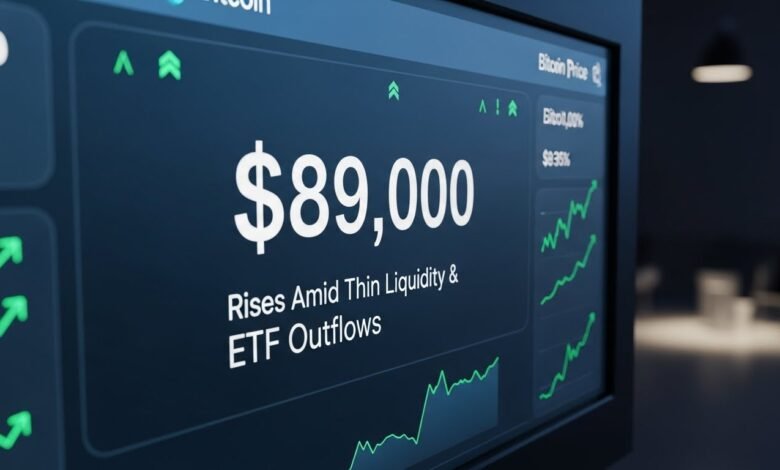 Bitcoin Price Today: Rises to $89K Amid Thin Liquidity & ETF Outflows