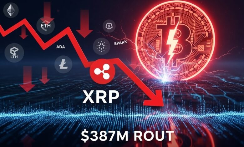 XRP Underperforms Market as Bitcoin Sparks $387M Rout