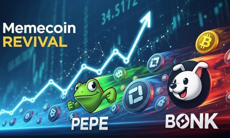 Memecoin Revival PEPE BONK Lead High-Risk Crypto Surge