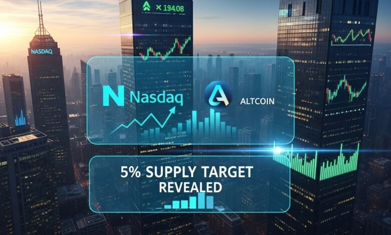 Nasdaq Company Invests in Altcoin 5% Supply Target Revealed