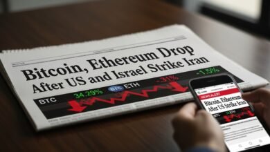 Bitcoin Ethereum Drop After US and Israel Strike Iran