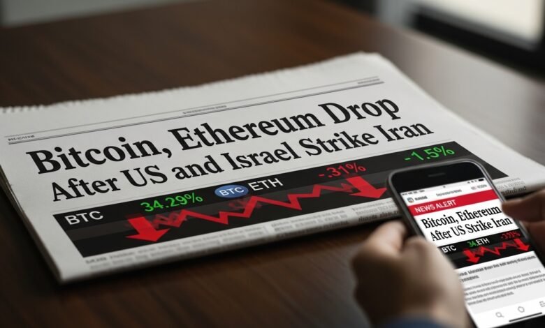 Bitcoin Ethereum Drop After US and Israel Strike Iran
